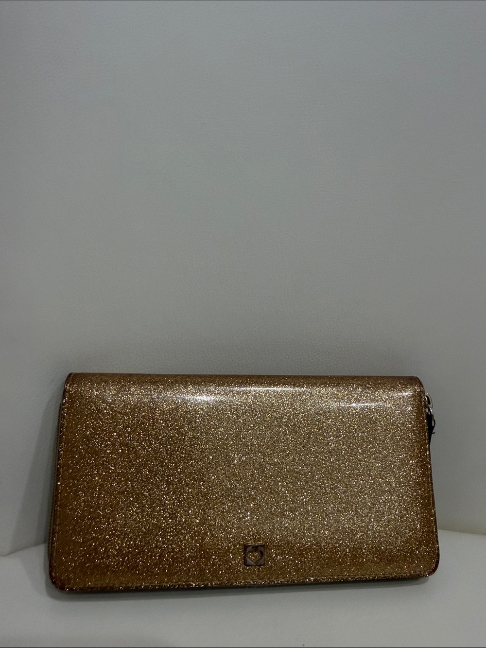 kate spade Gold Glitter Zip Around Wallet